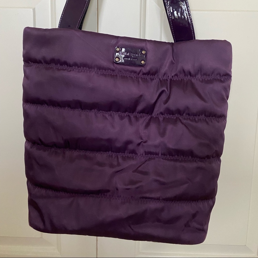Kate Spade Purple Tufted Fabric Purse